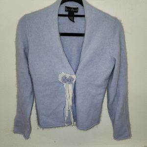 Angora cardigan sweater